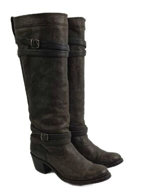 Frye Jane Strappy Leather Tall Heels Moto Boho Women's Boot